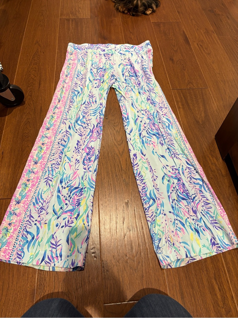 Lilly Pulitzer Pastel Multi Floral Wide-Leg Pants